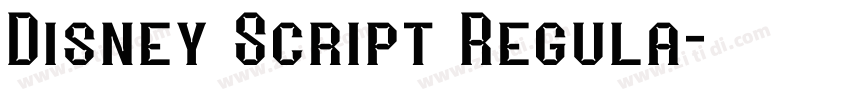 Disney Script Regula字体转换